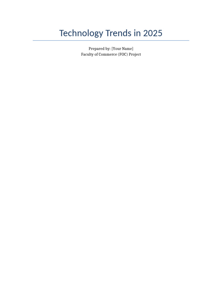 Technology Trends in 2025 | PDF | Artificial Intelligence ...