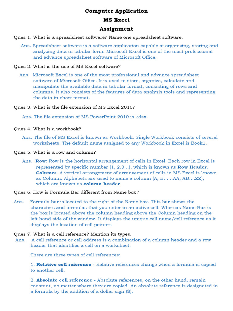 MS Excel Basics: Functions and Features | PDF | Microsoft Excel ...