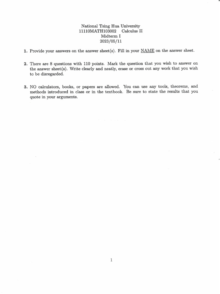 calculus2 mid2 | PDF