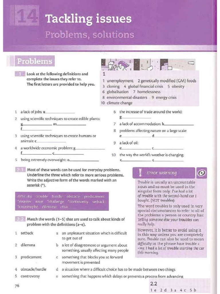 Tackling Problems - KEY | PDF