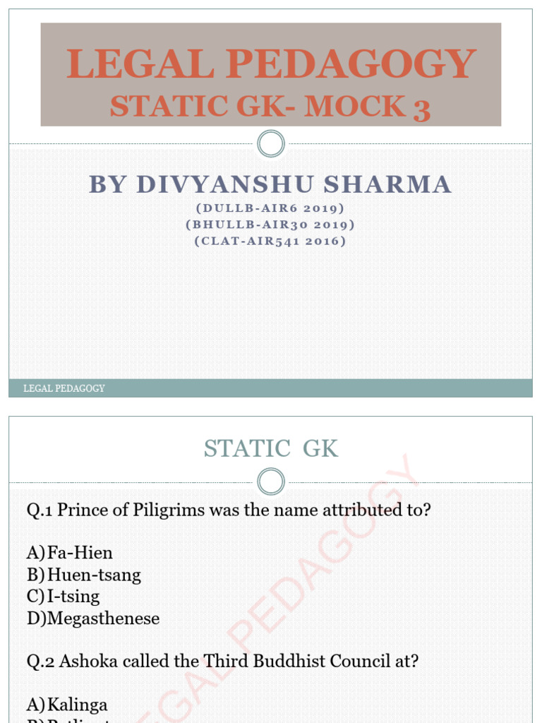 Static GK 3 | PDF