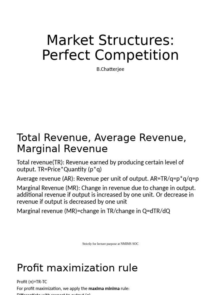 Market Structures Perfect Competition | PDF | Perfect Competition ...