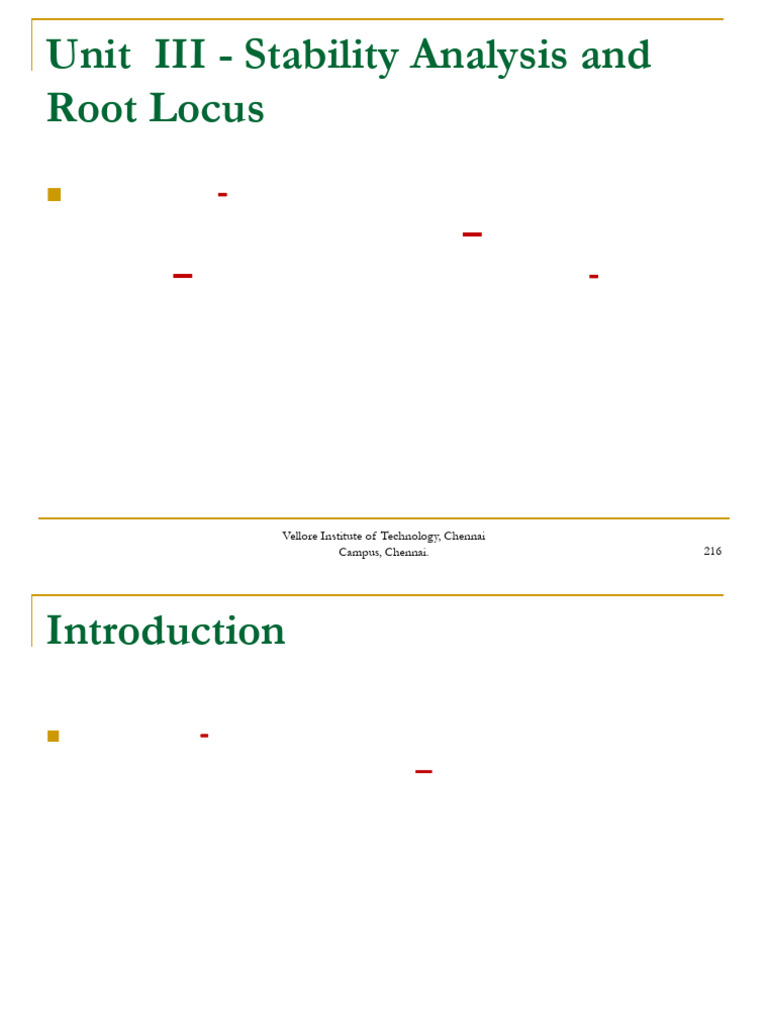 BEEE303L - Lecture Notes Module 3 | PDF | Stability Theory ...