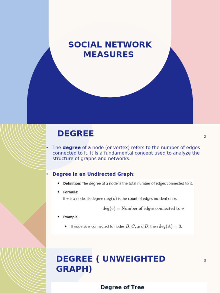Understanding Social Network Measures | PDF | Vertex (Graph Theory ...