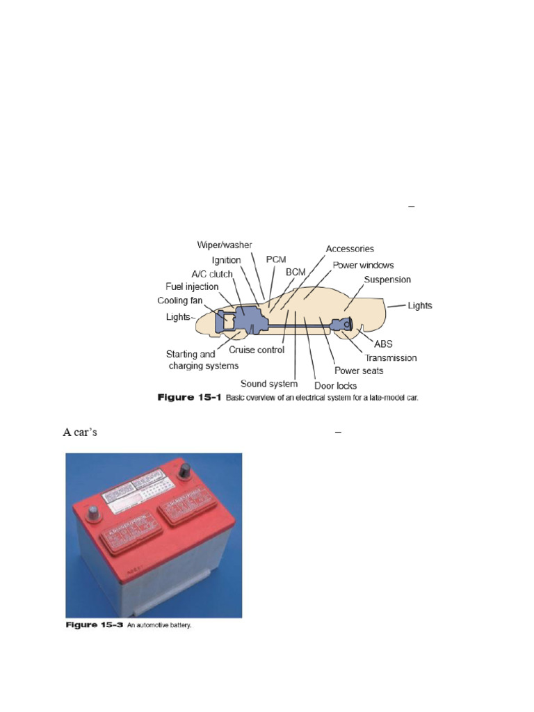 Auto Electrical Systems Explained | PDF | Voltage | Electric Current