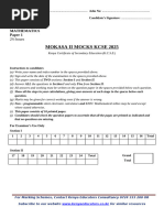 KCSE 2015 Mathematics Practice Exam | PDF | Matrix (Mathematics