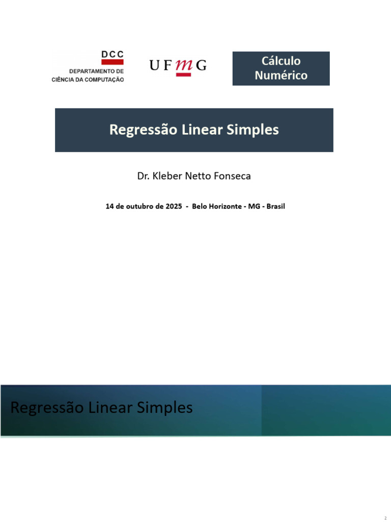 Introdução à Regressão Linear Simples | PDF | Regressão linear ...