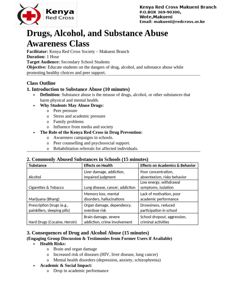 Drugs and Substance Abuse Class | PDF | Substance Abuse | Diseases And ...