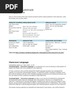 Classroom English For Teachers | PDF | Classroom | English Language