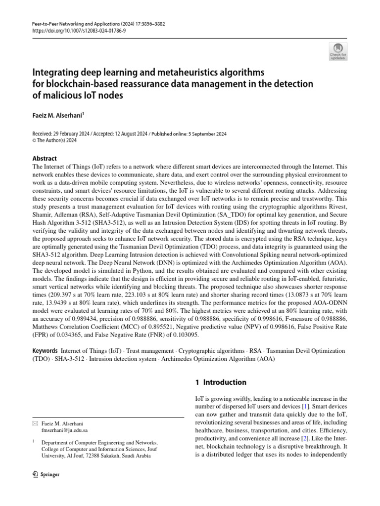 1 Integrating Deep Learning and Metaheuristics Algorithms For ...