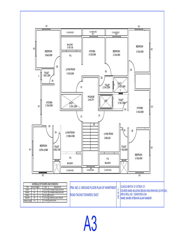 Ground Floor Apartment Plan Layout | PDF | Home | Architectural Design