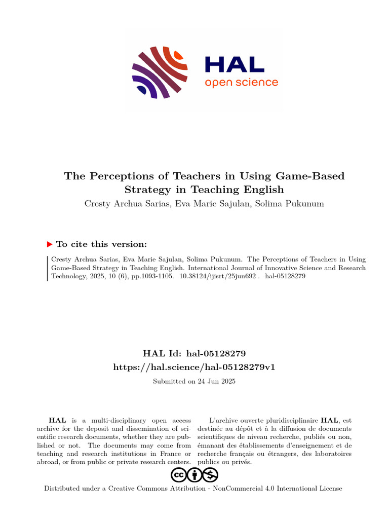 The Perceptions of Teachers in Using Game-Based Strategy in Teaching ...
