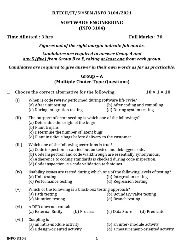 SE 2021 | PDF | Software Bug | Unit Testing