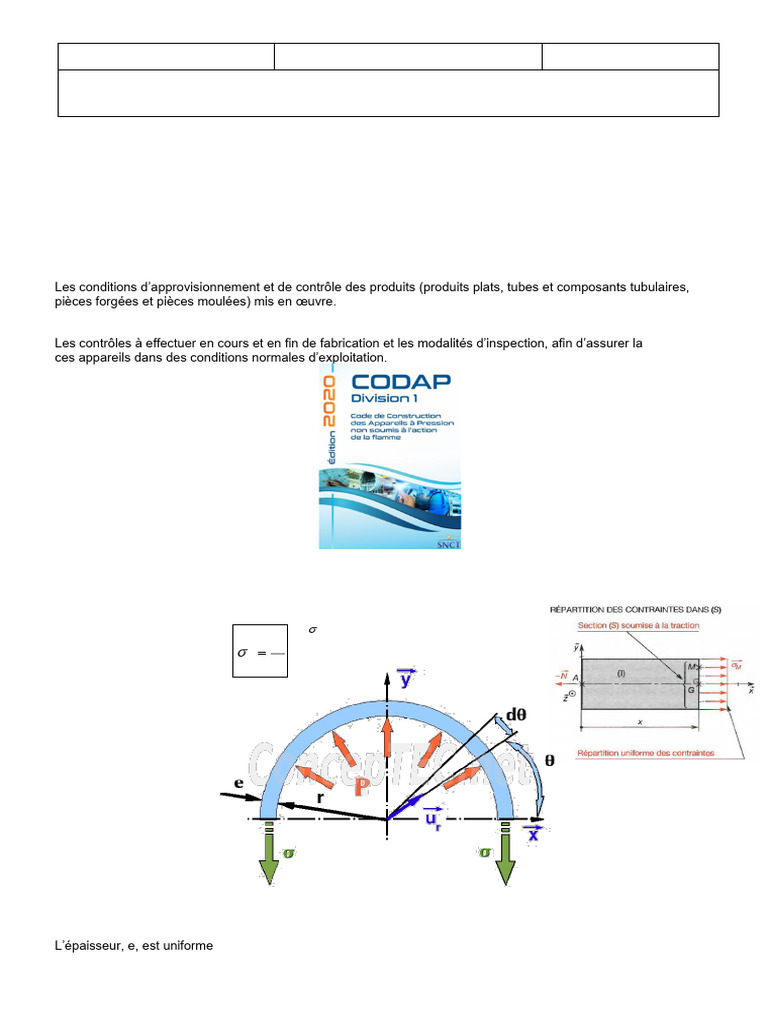 Guide sur le CODAP et la contrainte mécanique | PDF | Résistance des ...
