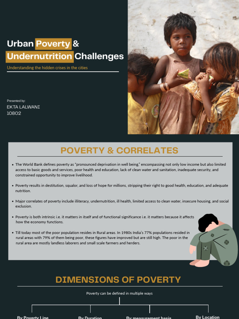 Urban Poverty and Undernutrition Issues | PDF | Cost Of Living | Poverty