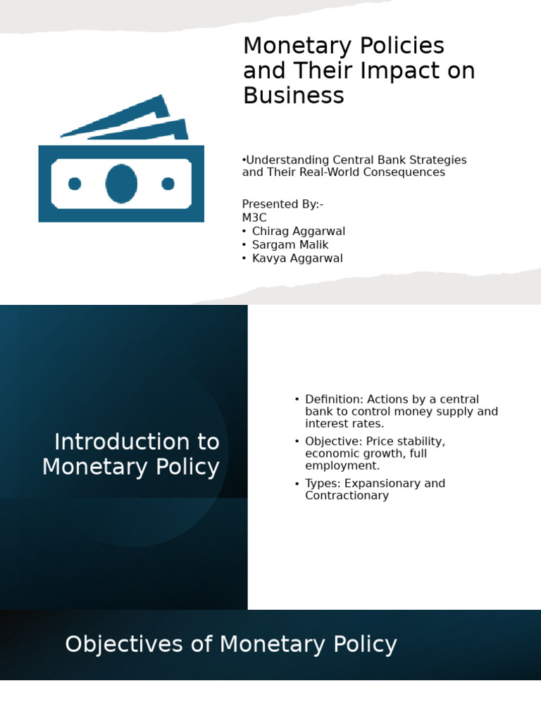 Monetary Policies and Their Impact On Business | PDF | Monetary Policy ...