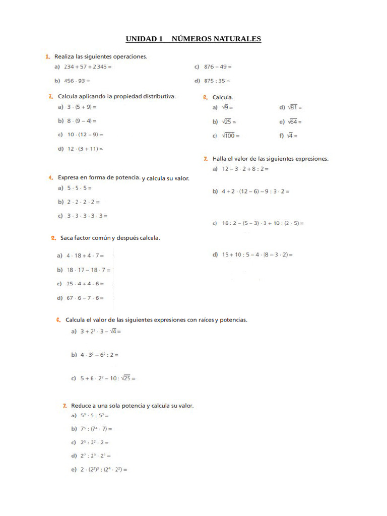 Tema 1 Mate 1o Eso | PDF