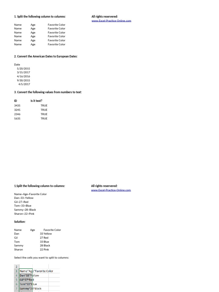 Excel Data Transformation Guide | PDF