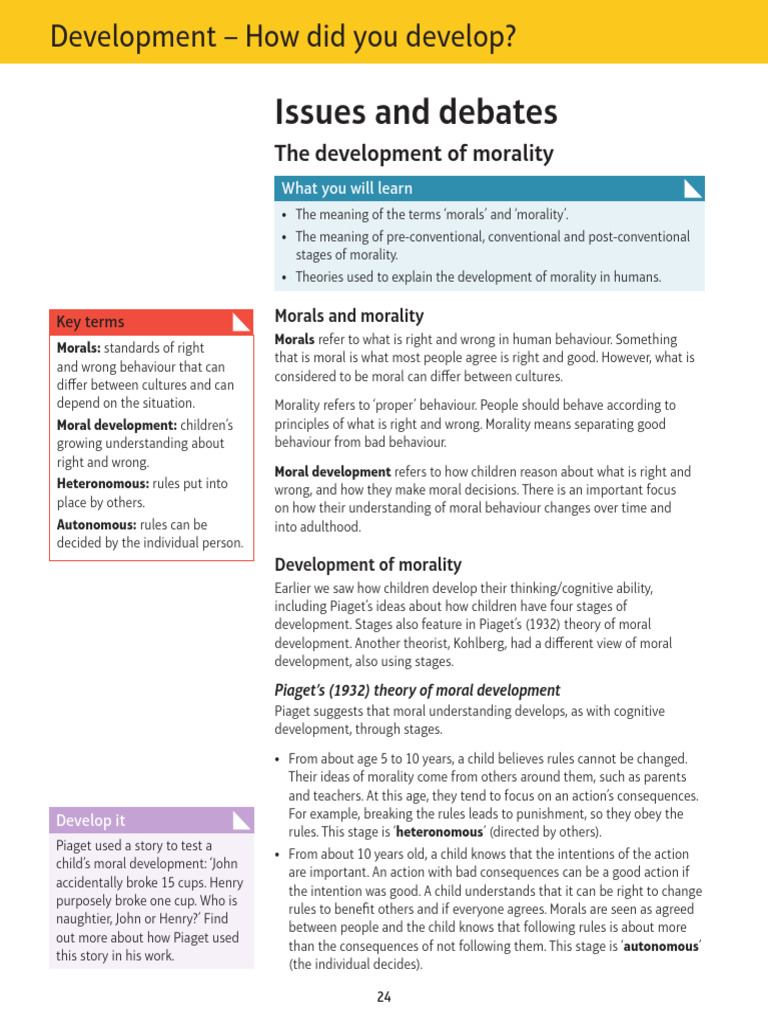 The Development of Morality | PDF | Morality | Cognition