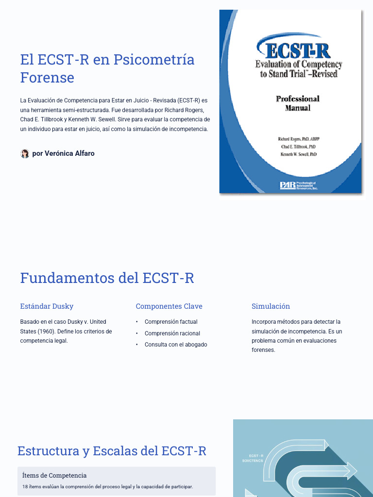 ECST-R: Evaluación de Competencia Judicial | PDF | Validez ...