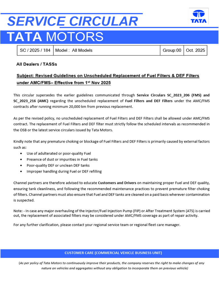 DEF Filter Replacement Guidelines | PDF