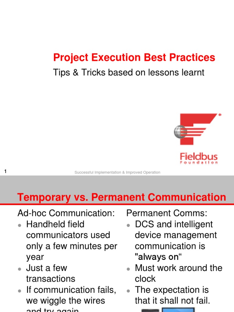 Fieldbus Project Implementation Guide | PDF | Calibration ...