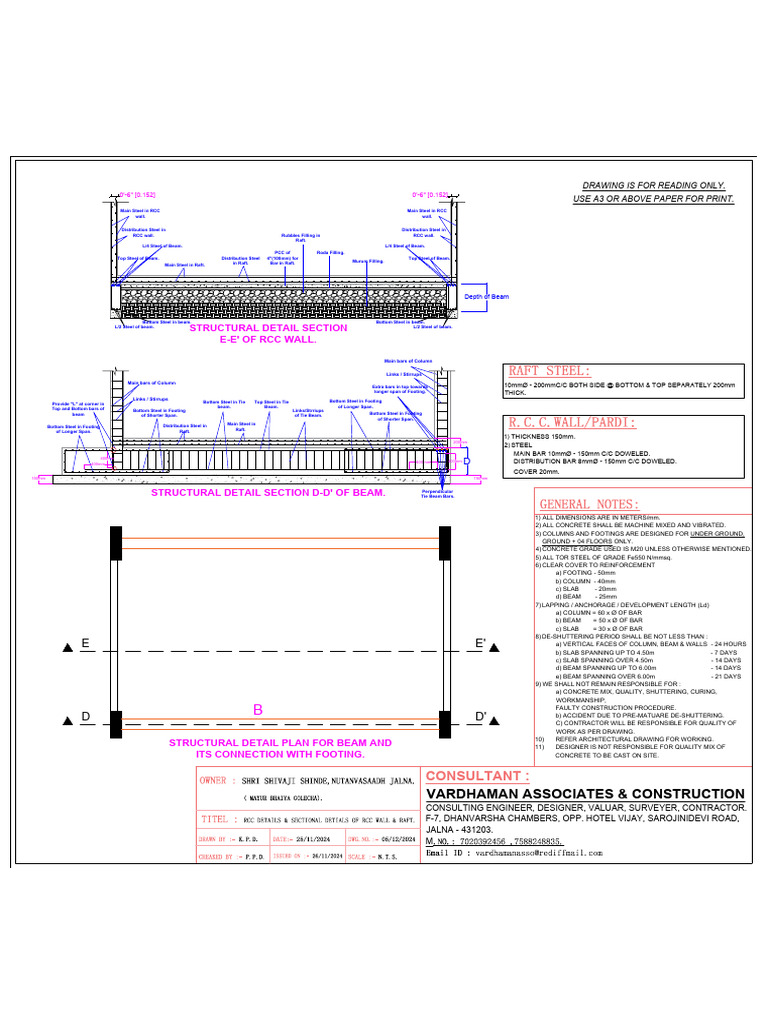 Structural Details for Footing and Beams | PDF | Concrete | Beam ...