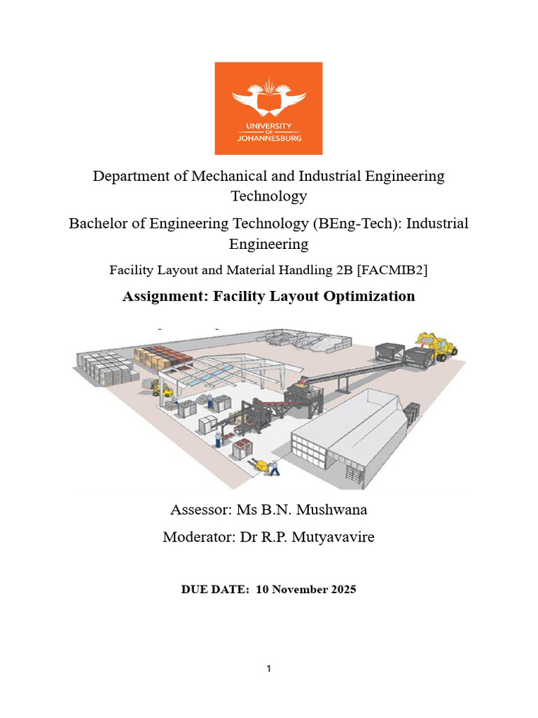 Facility Layout Optimization Assignment | PDF | Cognitive Science ...