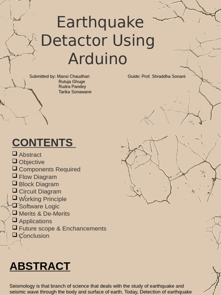 Arduino-Based Earthquake Alarm System | PDF | Seismology | Accelerometer
