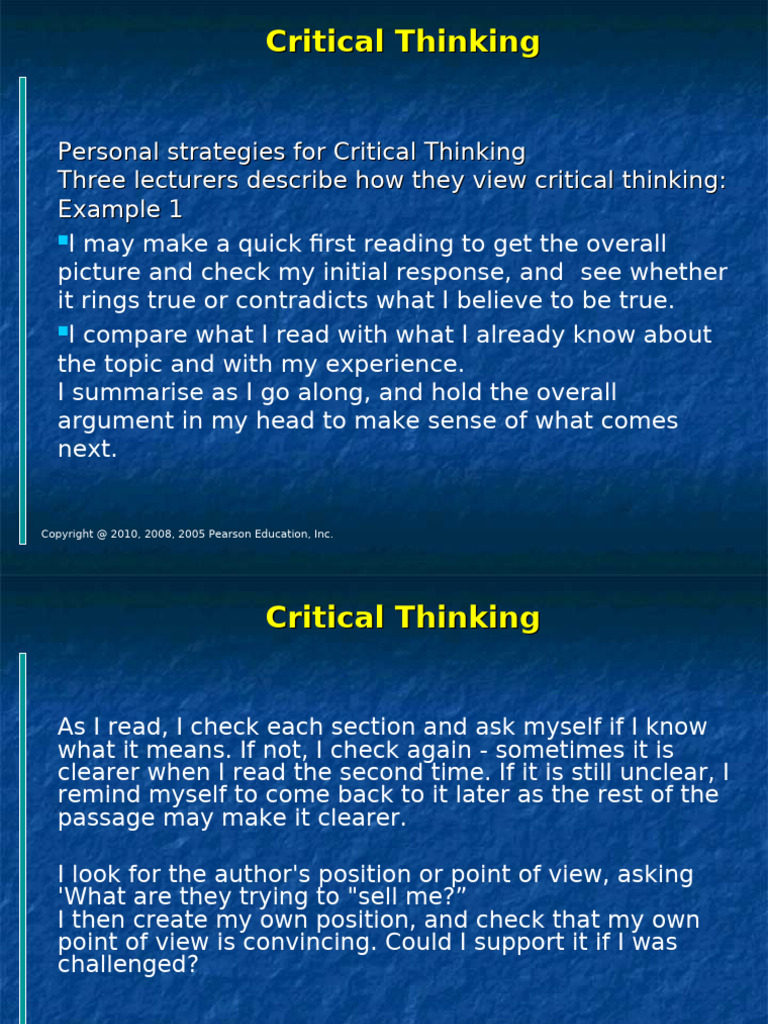 Critical Thinking Course 2 2 | PDF | Critical Thinking | Thought