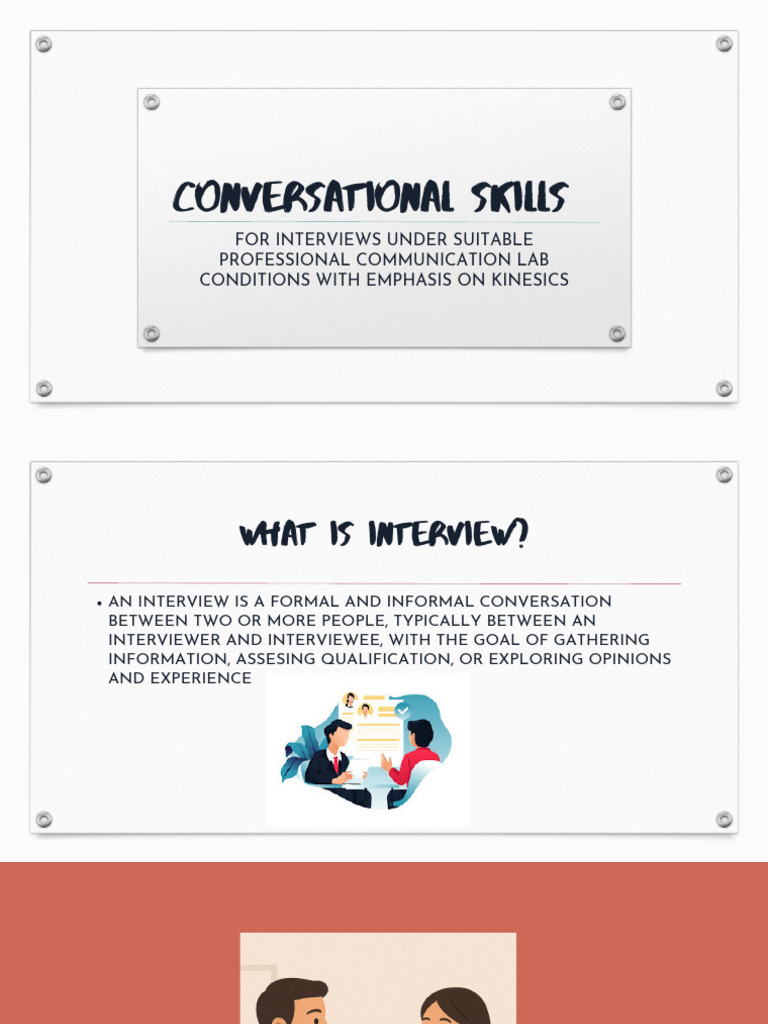 Interview Kinesics and Communication Skills | PDF | Body Language ...