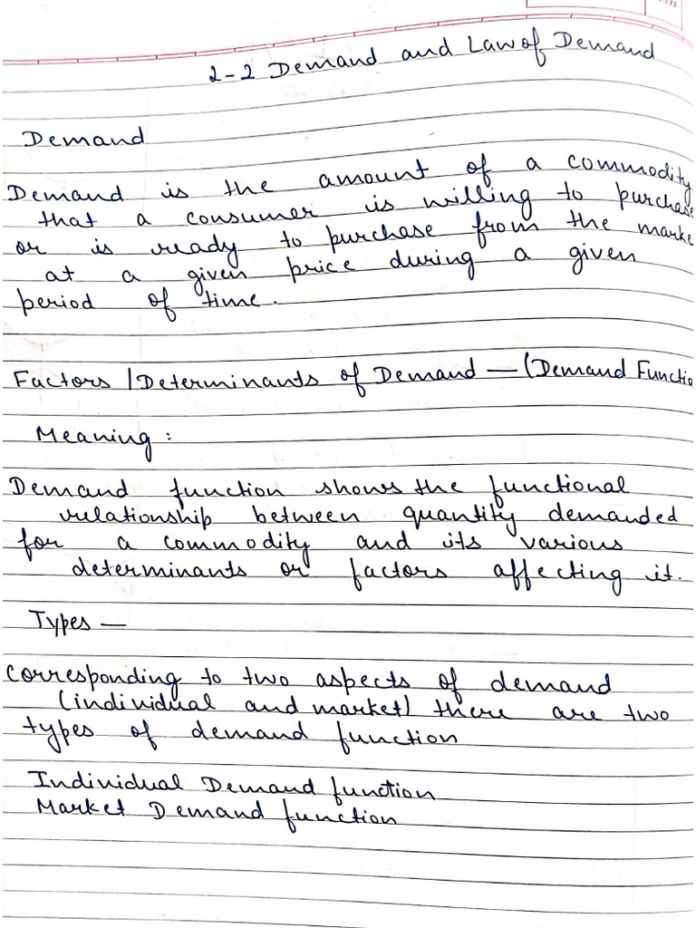 Demand and Law of Demand | PDF