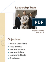 Leadership Traits: Priyanka Pandey Roll No. 19