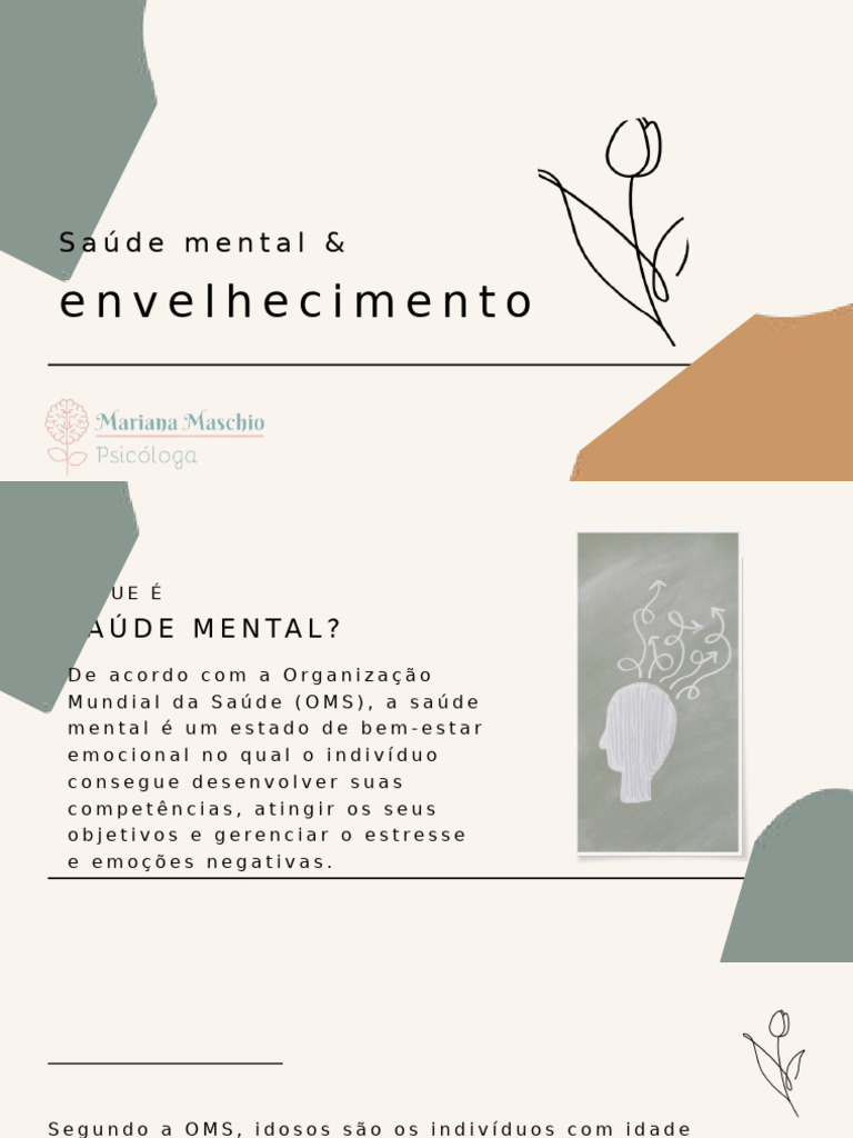 Saúde Mental e Envelhecimento | PDF | Envelhecimento | Terceira idade