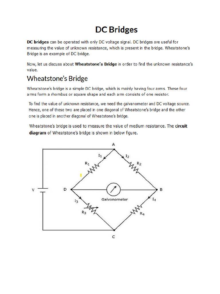 DC and Ac Bridges | PDF