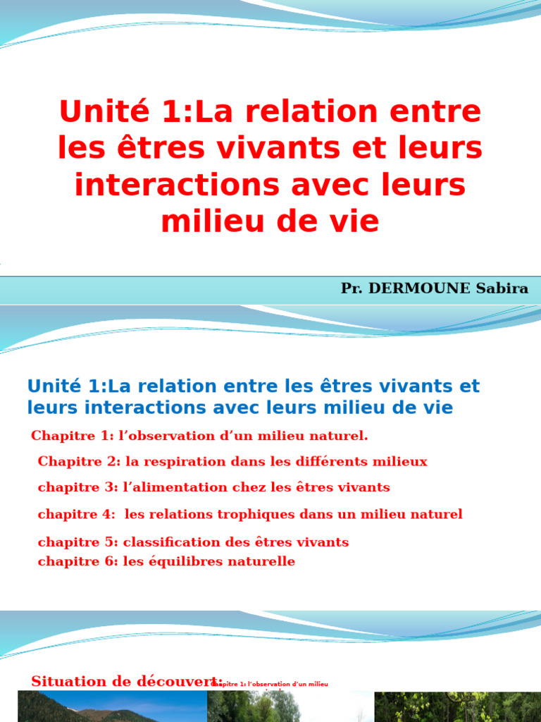 Interactions des êtres vivants et milieux naturels | PDF | Étang | Sol ...