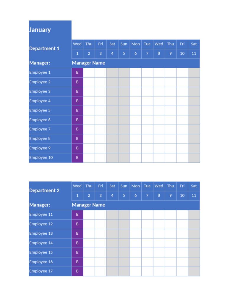 Leave Management Template 2025 | PDF | Vacation | Leave Of Absence
