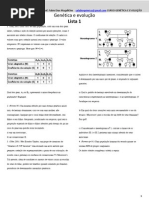 Questões extras de Genetica e Evolução