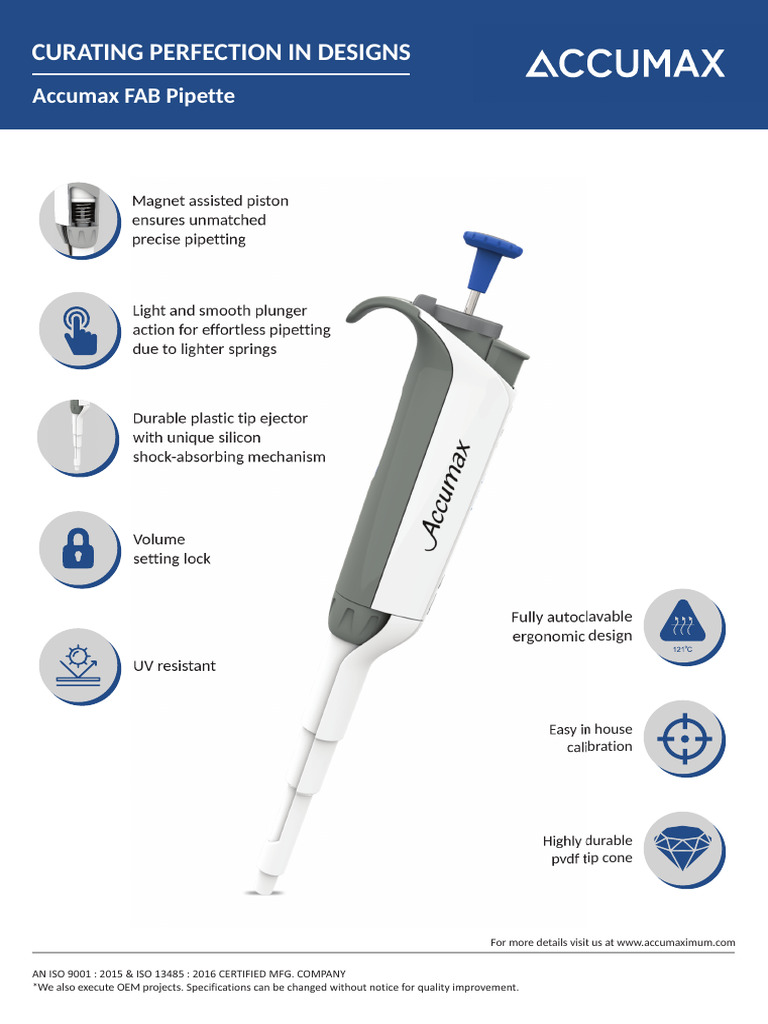 Accumax FAB Pipette: Precision & Durability | PDF