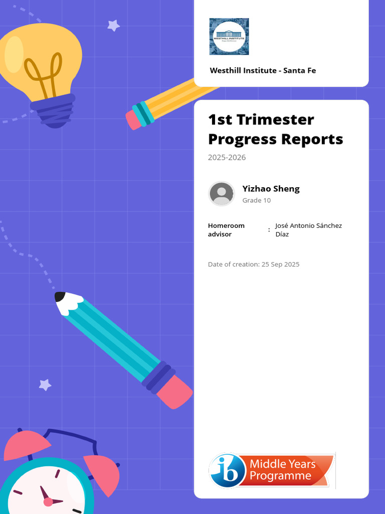 Grade 10 Progress Report 2025-2026 | PDF | Critical Thinking | Creativity