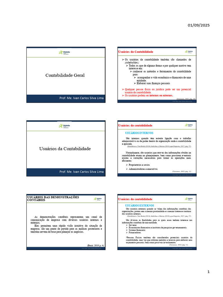 AULA 03 - Os usuários da Contabilidade --Fundamentos de débito e ...