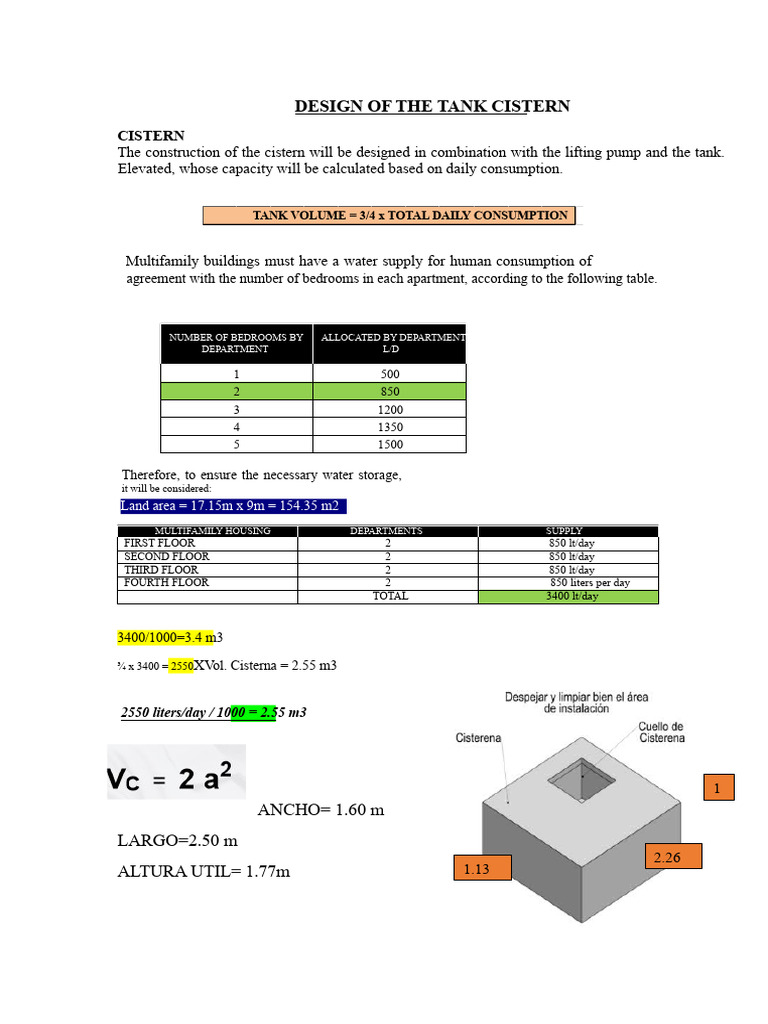 Cistern and Tank Design for Multifamily Housing | PDF | Mechanical ...