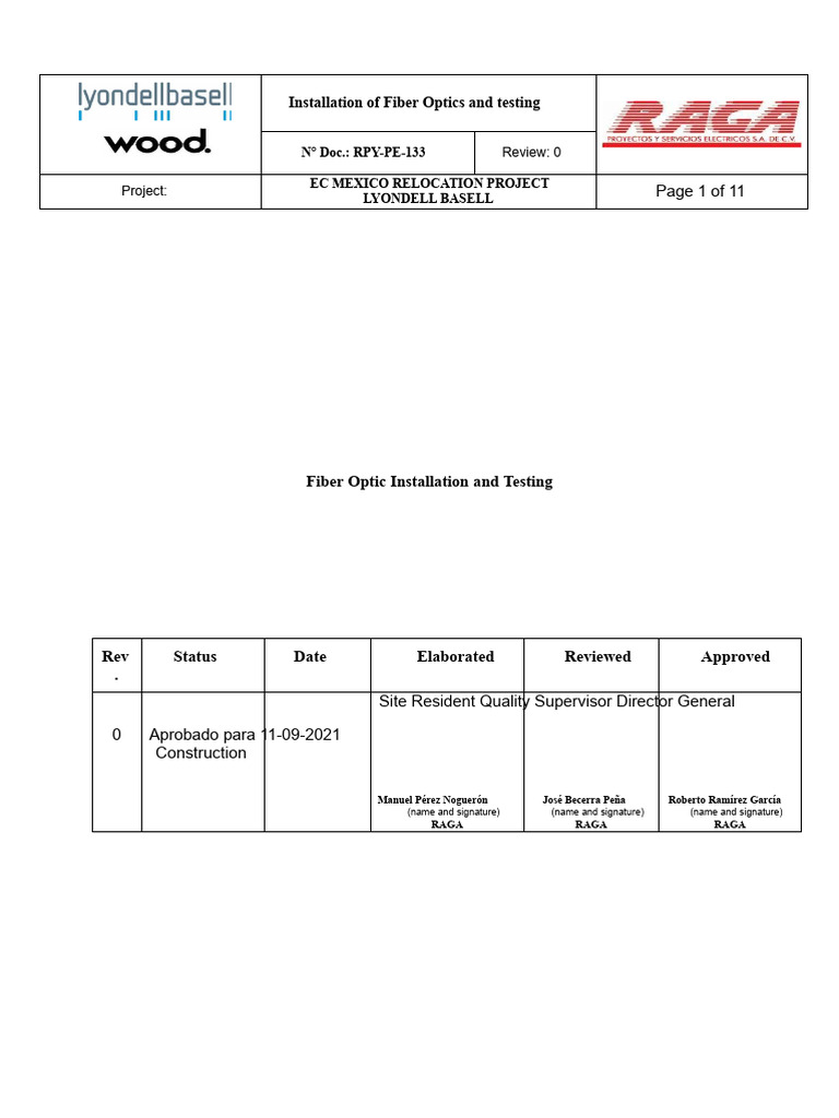 Fiber Optic Installation & Testing Guide | PDF | Electrical Connector ...