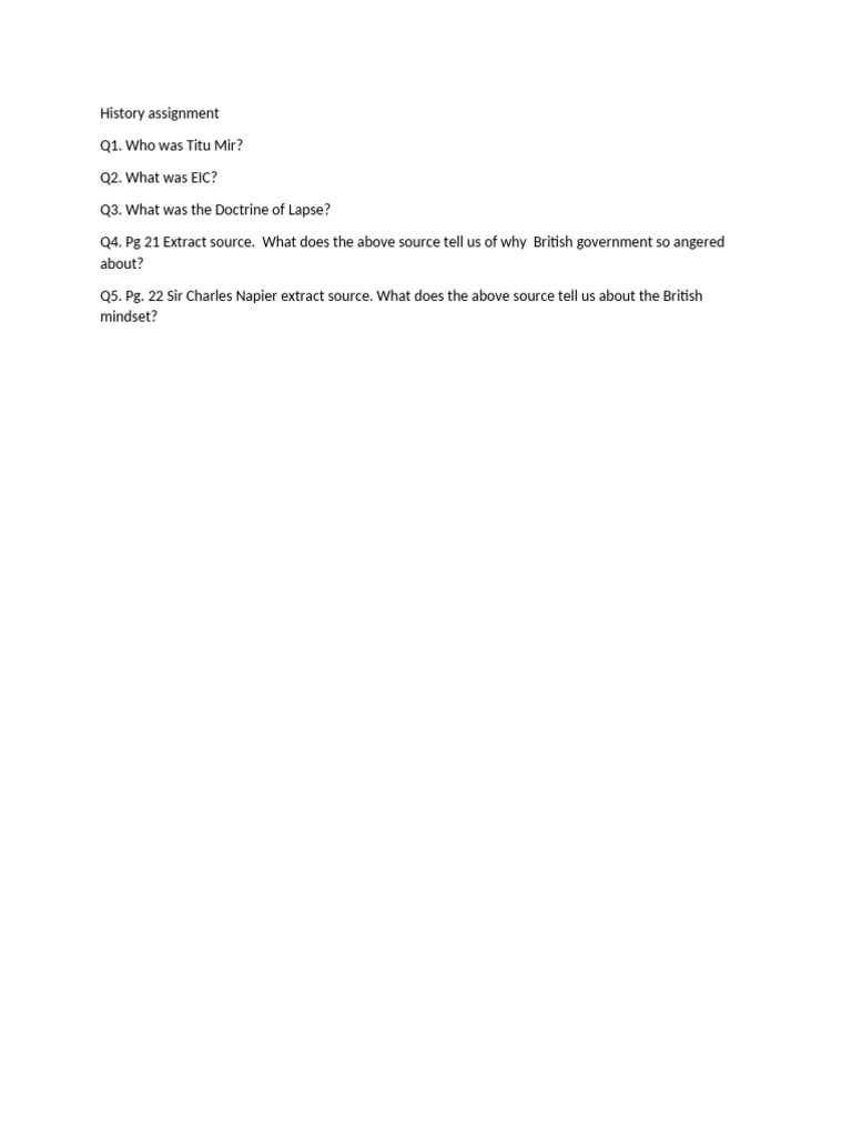 History Assignment | PDF