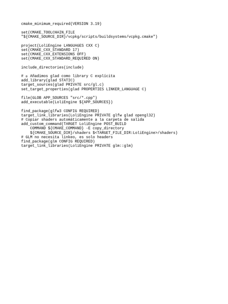 CMake Configuration for LoliEngine Project | PDF