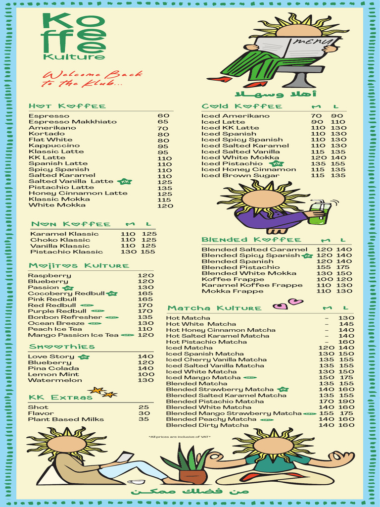 Koffee Kulture Menu Overview | PDF | Pesto | Caramel