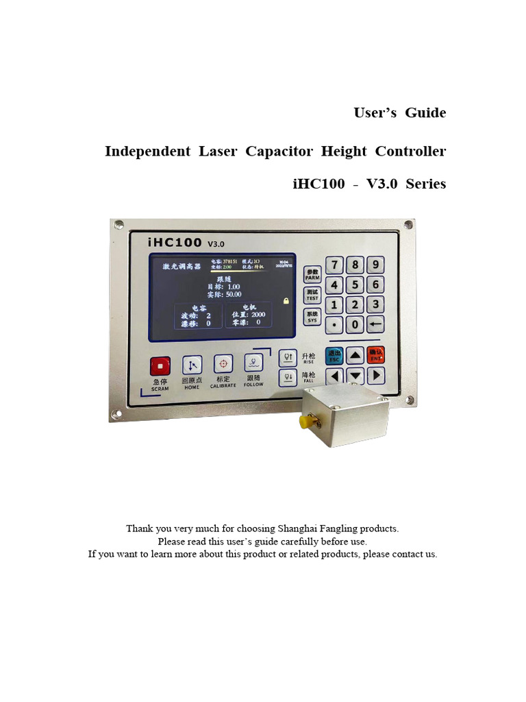 iHC100 Laser Height Controller Guide | PDF | Parameter (Computer ...