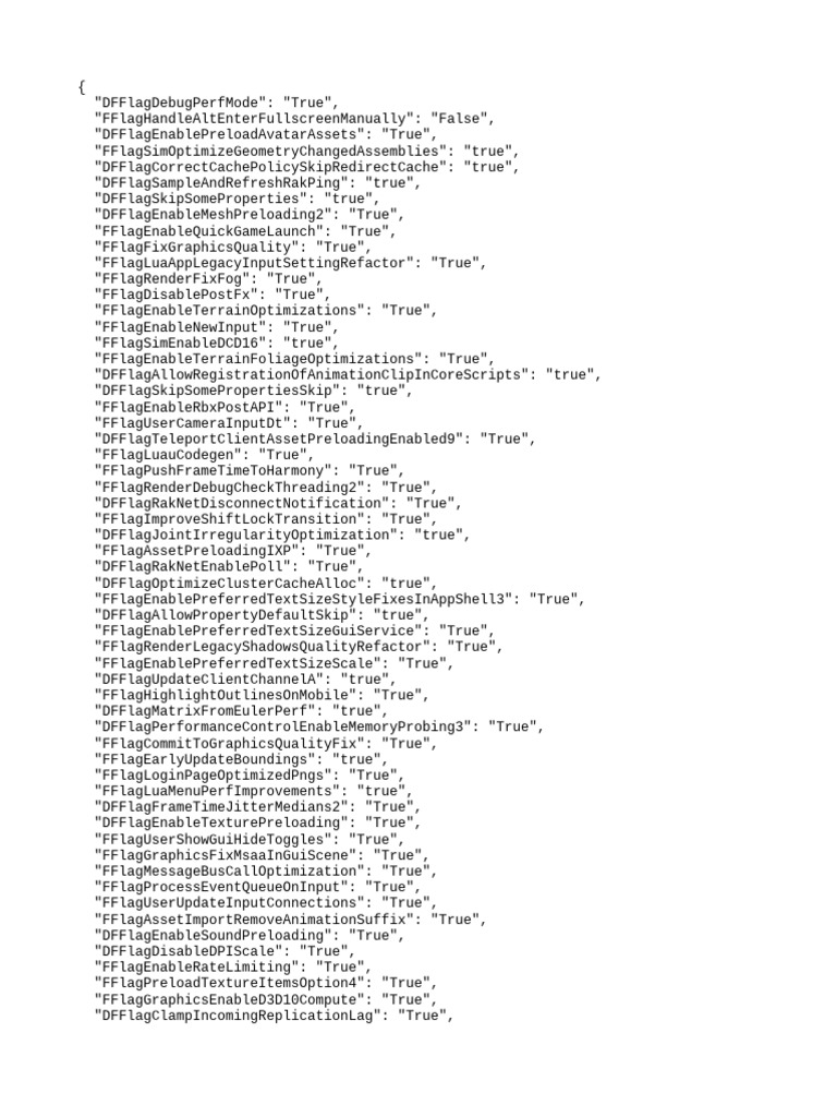 Roblox Performance Optimization Flags | PDF | Statistical Inference ...