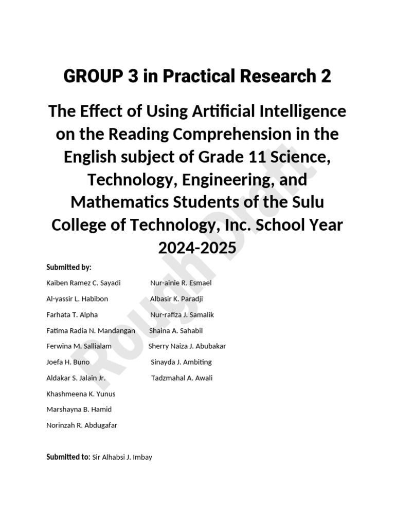AI's Impact on Grade 11 Reading Comprehension | PDF | Intelligence (AI ...