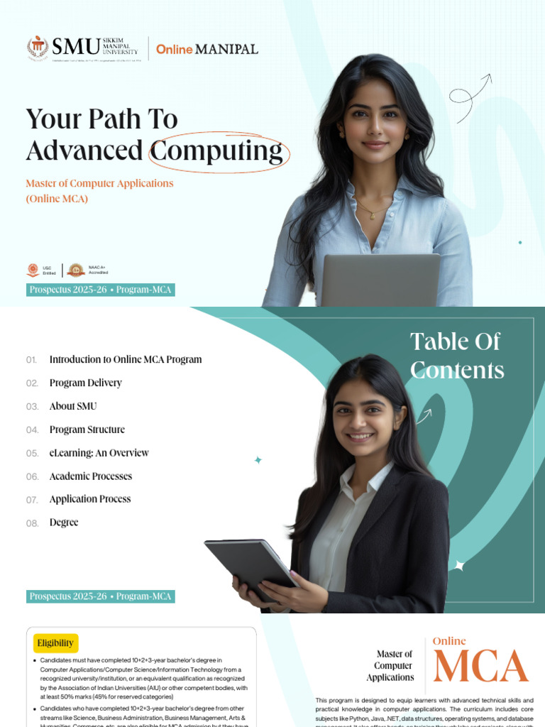 Online MCA Program Prospectus 2025-26 | PDF | Academic Degree ...